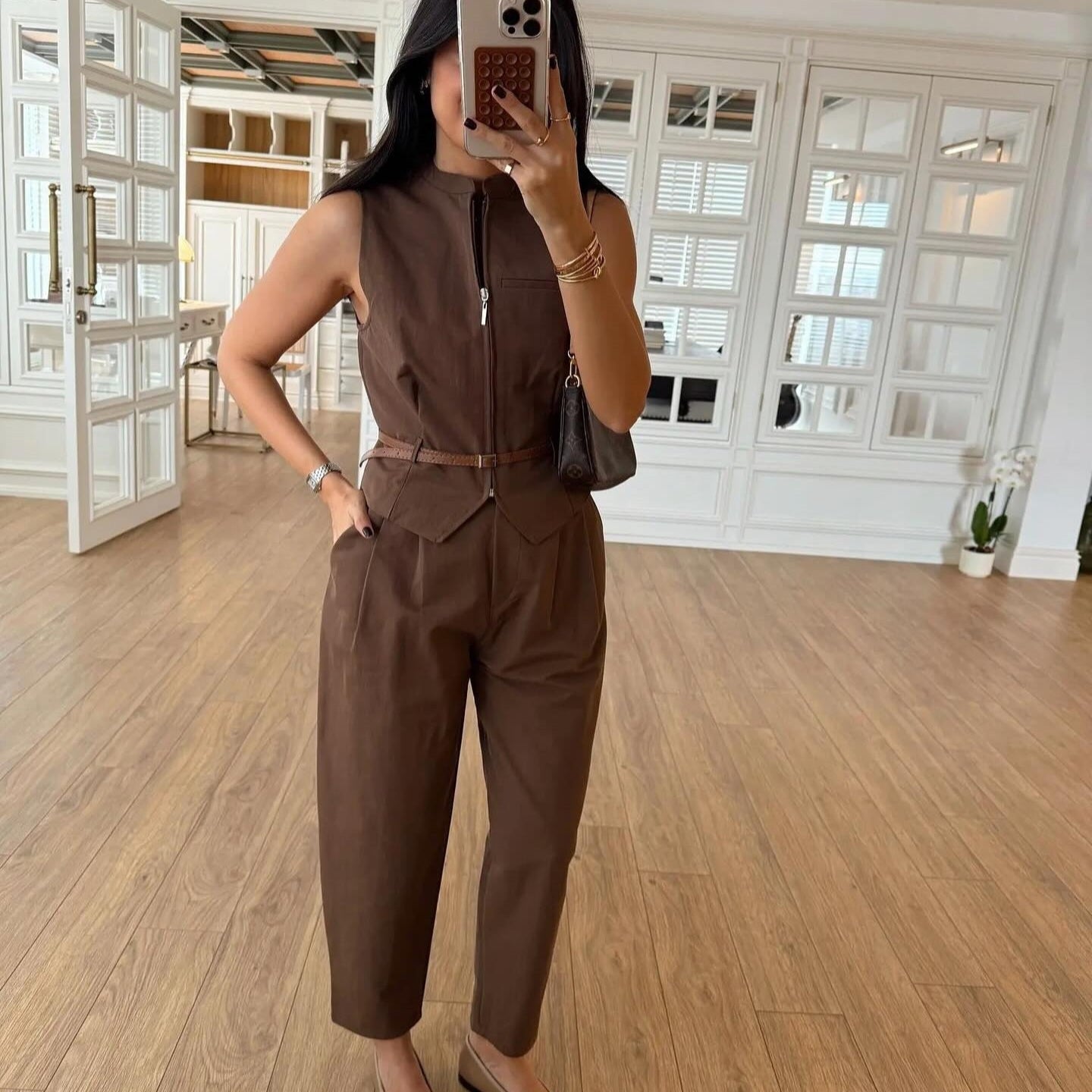 Victoria Set Pants With Vest And Belt