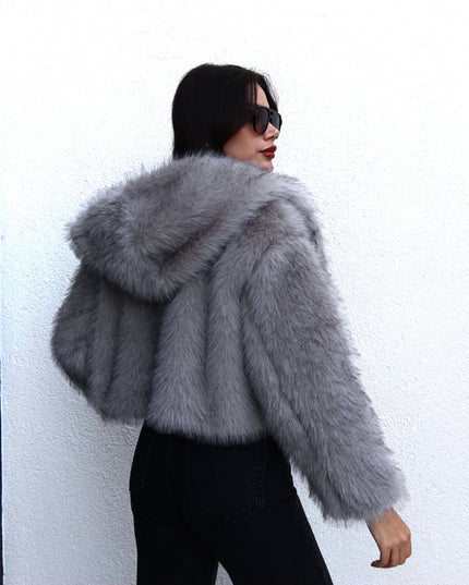 Prenson Bitter Gray Hooded Fur