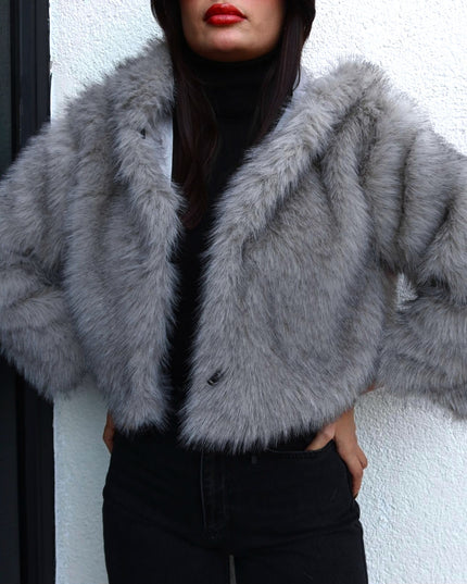 Prenson Bitter Gray Hooded Fur