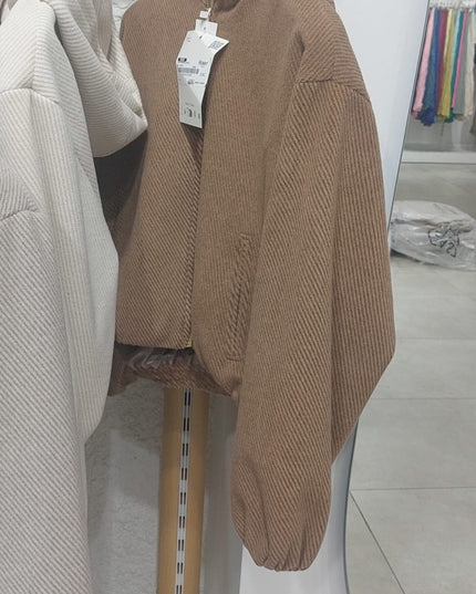 Lorena Oversize Stone Hooded Jacket