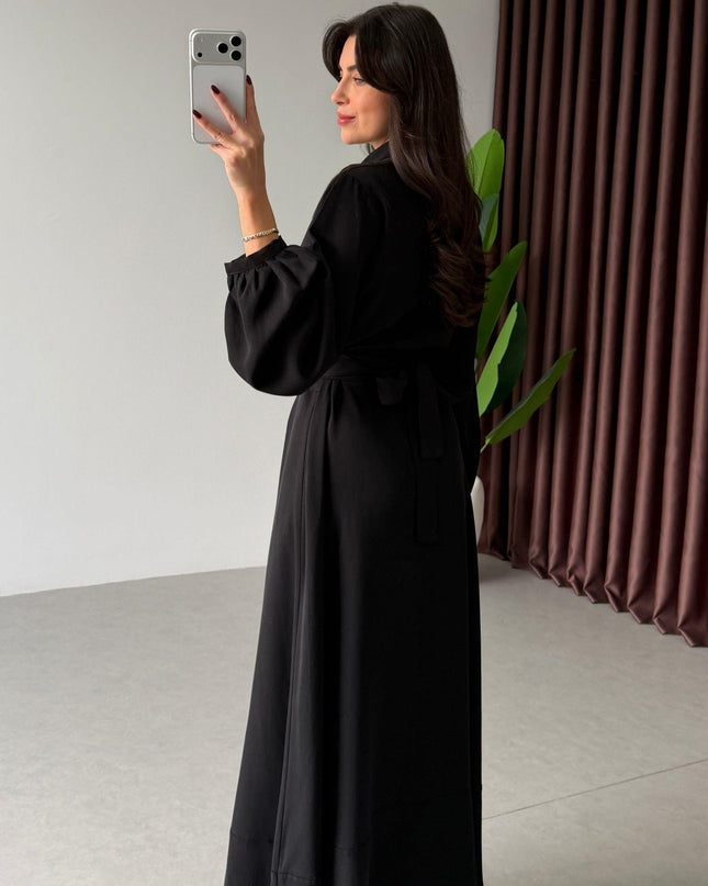 Rima Dress with Flare - Black