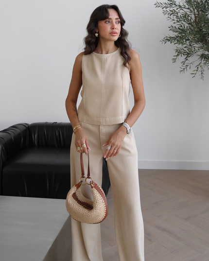 Judge Blouse Pants Denim Set