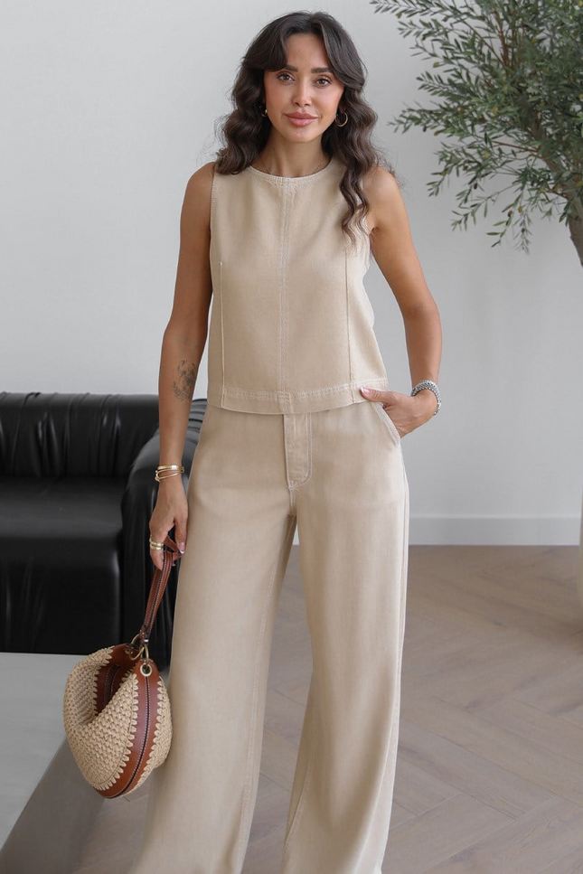 Judge Blouse Pants Denim Set