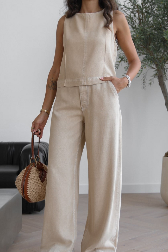 Judge Blouse Pants Denim Set