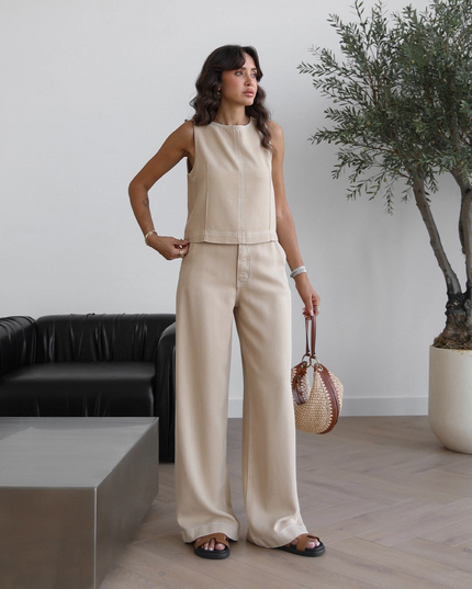 Judge Blouse Pants Denim Set