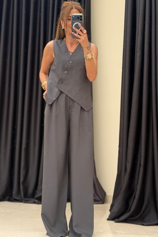 Selena Cross Vest with Pants Set