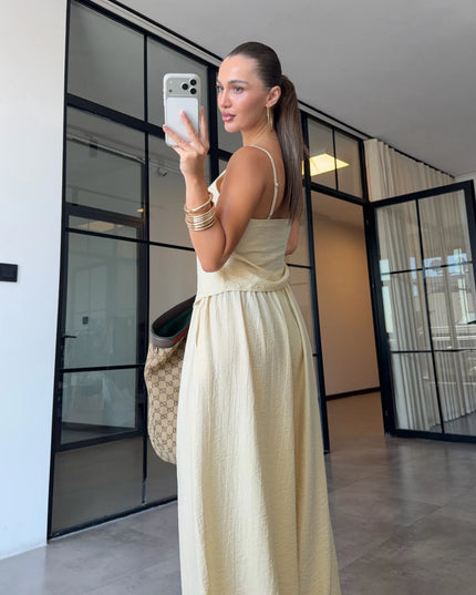 Strappy Asymmetric Blouse & Şalvar Pants Set