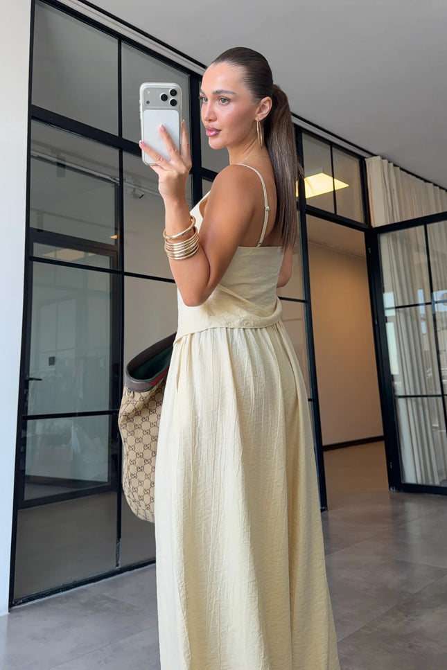 Strappy Asymmetric Blouse & Şalvar Pants Set