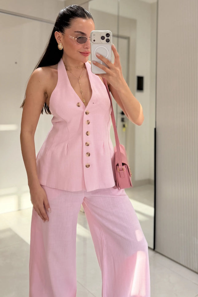 Hauser Linen Vest Set