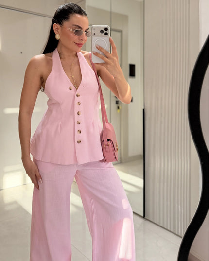 Hauser Linen Vest Set