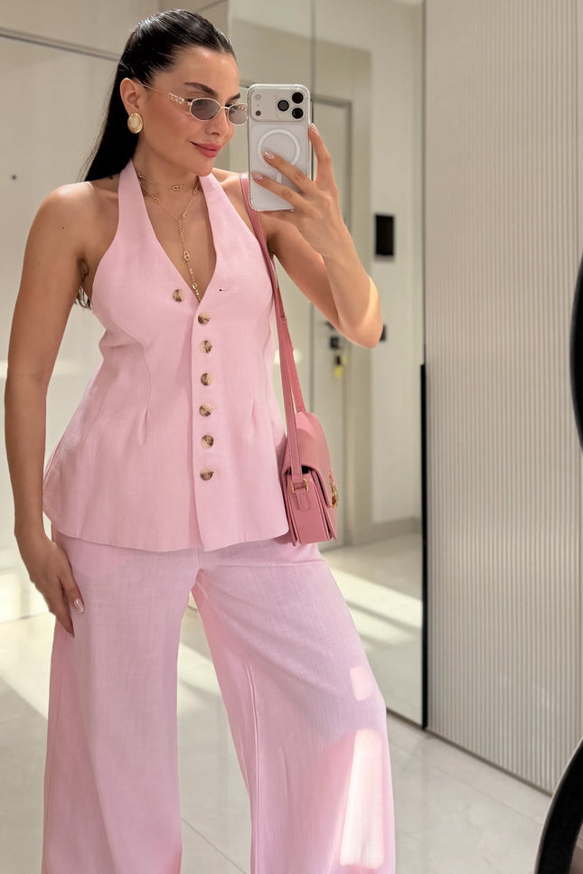 Hauser Linen Vest Set