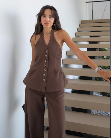 Hauser Linen Vest Set