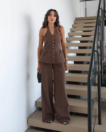 Hauser Linen Vest Set