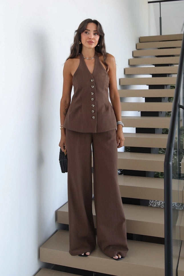 Hauser Linen Vest Set