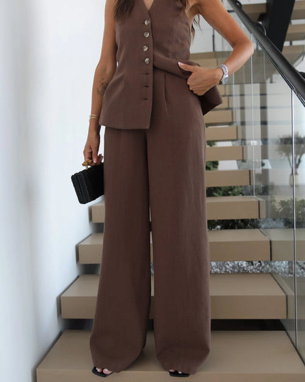 Hauser Linen Vest Set