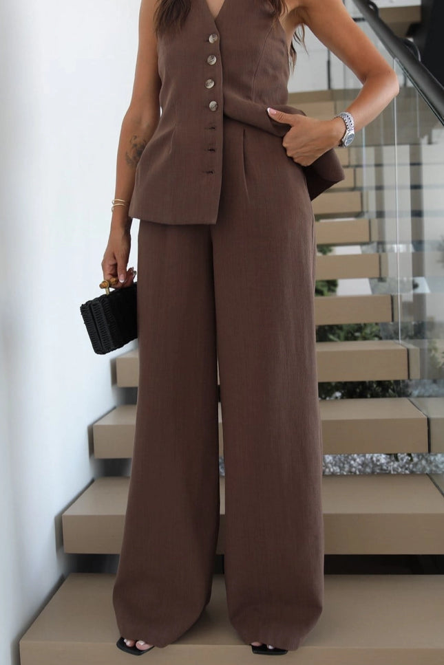 Hauser Linen Vest Set