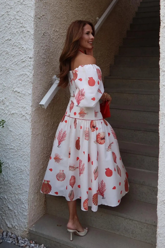 Mandy Balloon Sleeve Blouse & Skirt Set