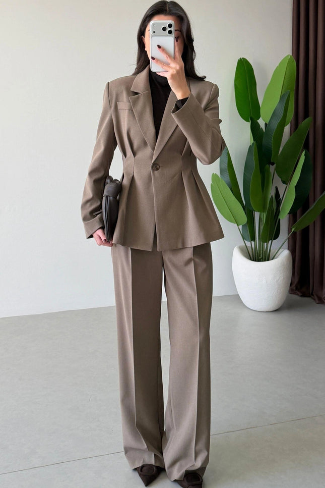 Sophie Pleated Jacket and Trousers Set