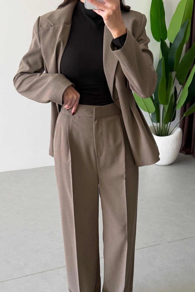 Sophie Pleated Jacket and Trousers Set