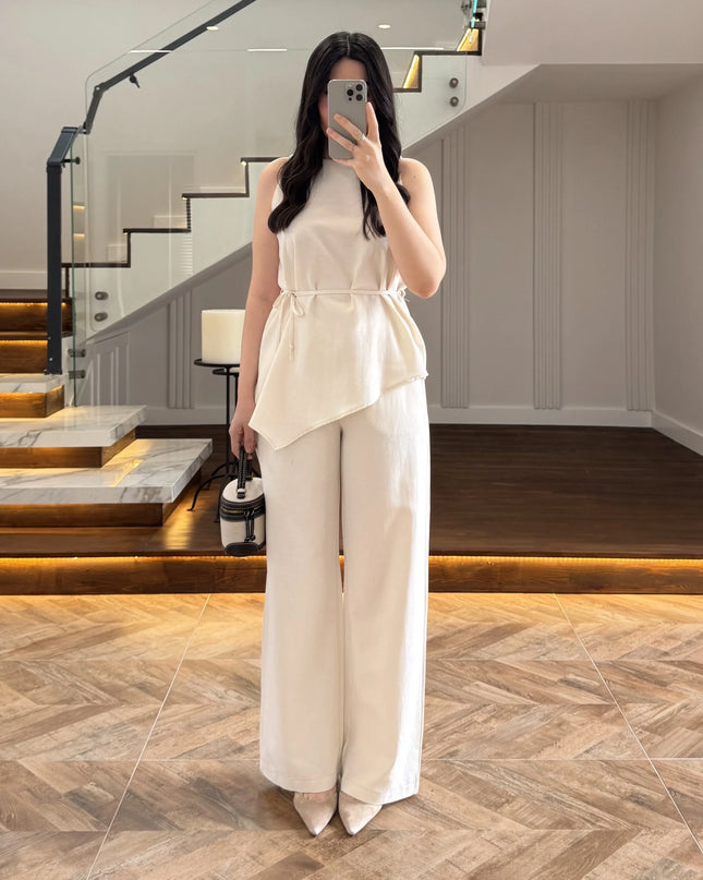 Tana Asymmetric Blouse and Pants Set