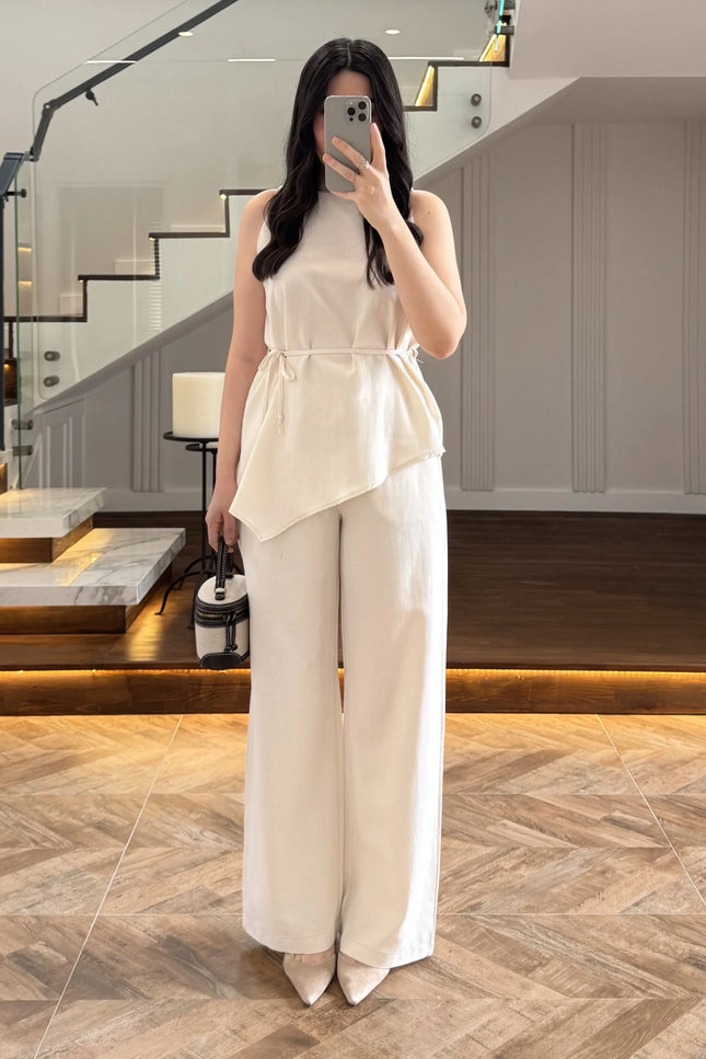 Tana Asymmetric Blouse and Pants Set
