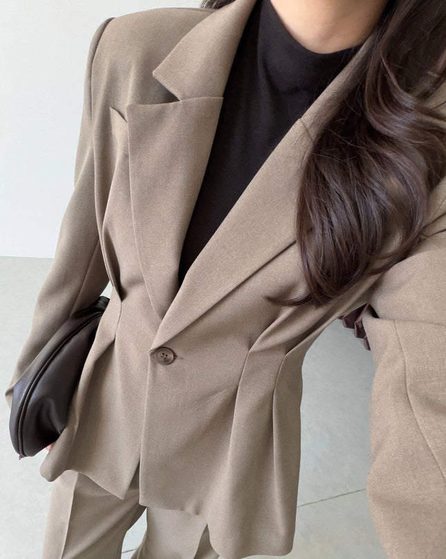 Sophie Pleated Jacket and Trousers Set