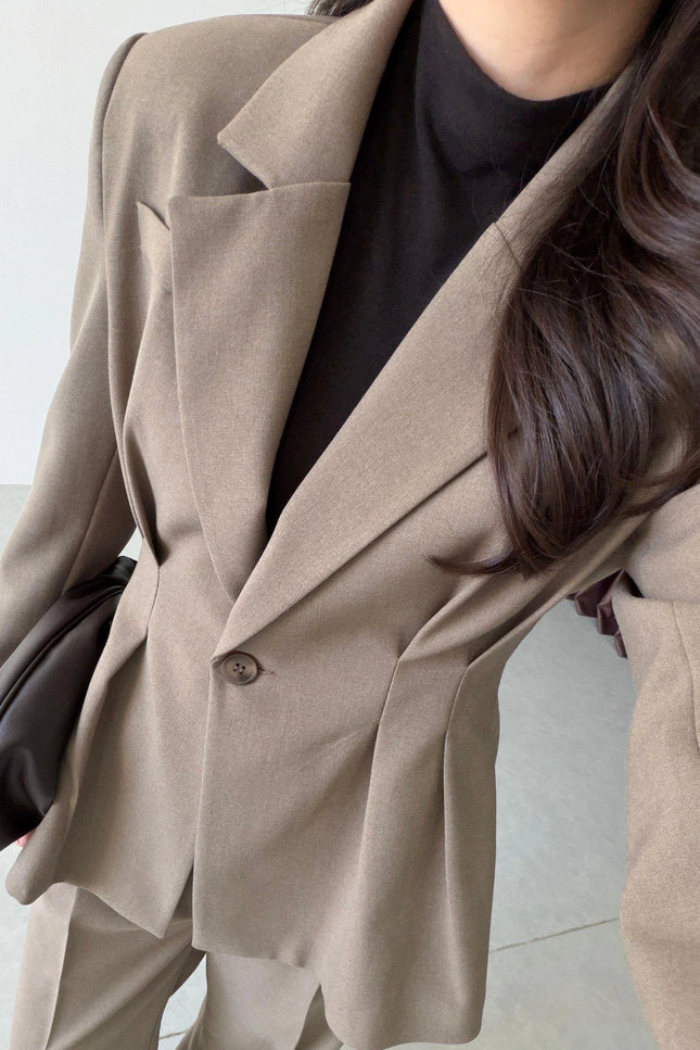 Sophie Pleated Jacket and Trousers Set