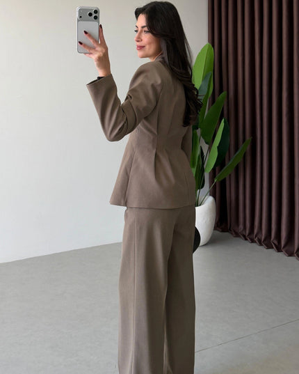 Sophie Pleated Jacket and Trousers Set