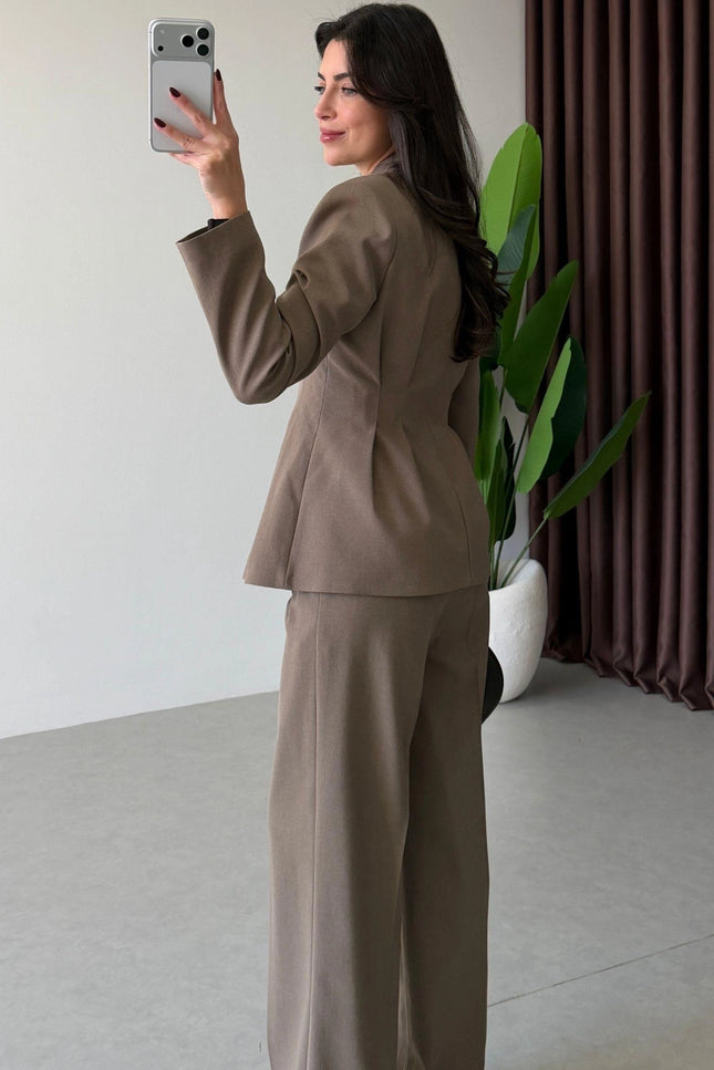 Sophie Pleated Jacket and Trousers Set
