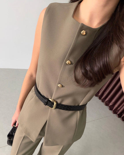 Bestia Belted Vest and Trousers Set