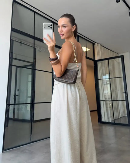 Strappy Asymmetric Blouse & Şalvar Pants Set