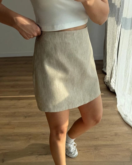 Milano Textured Trimmed Blazer With Skort