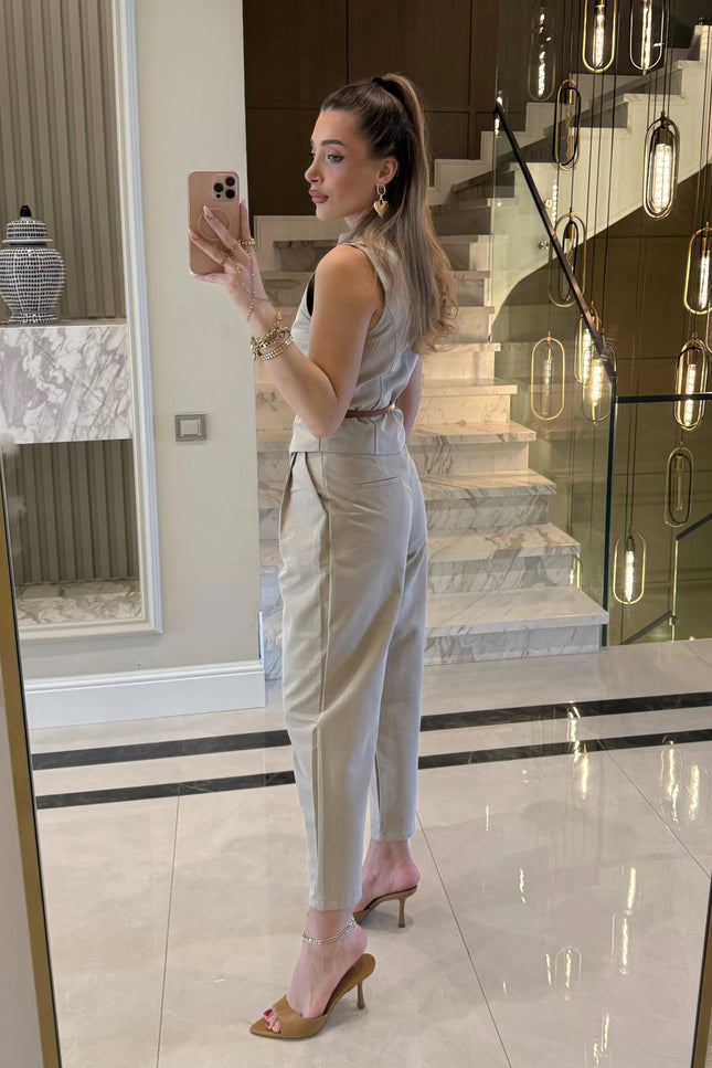 Victoria Belted Vest and Trousers Set