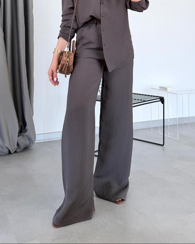 Lucy Striped Shirt and Pants Set