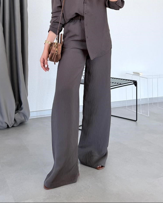 Lucy Striped Shirt and Pants Set