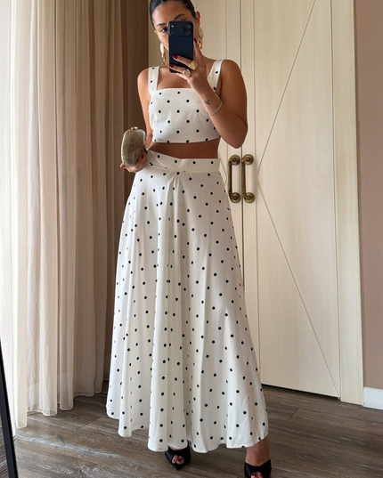 Polka Dot Skirt Set