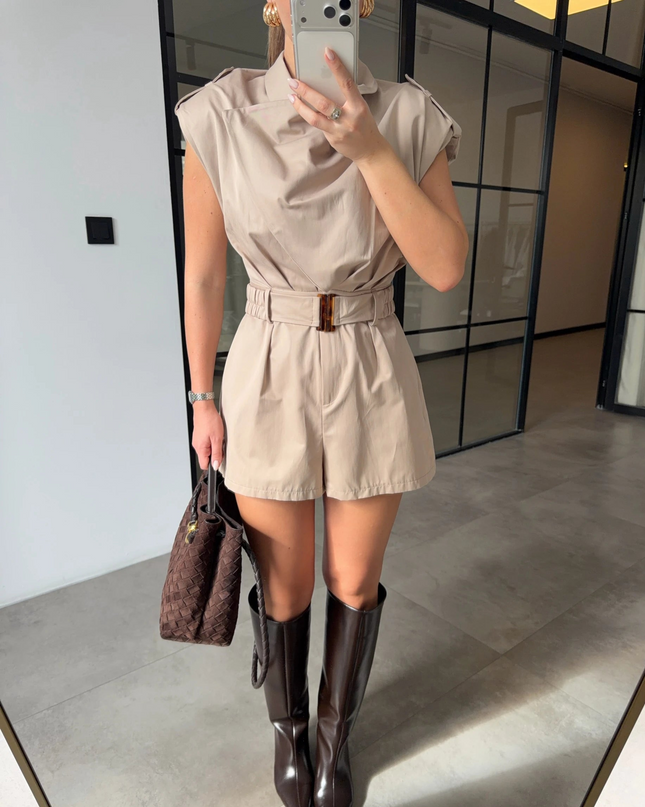 Mandy Draped Belt Jumpsuit