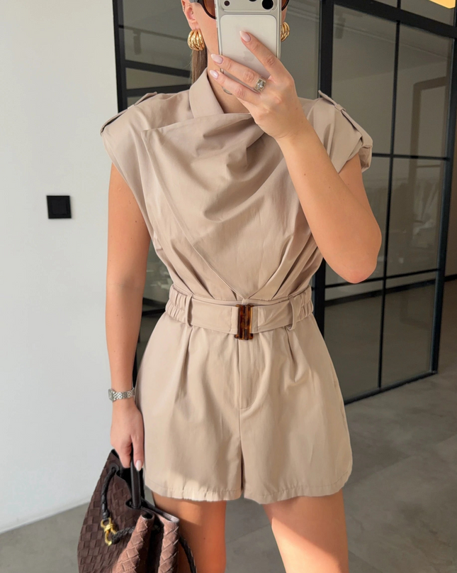 Mandy Draped Belt Jumpsuit