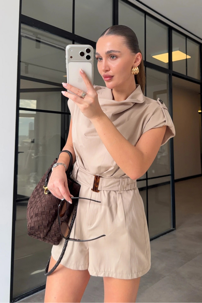 Mandy Draped Belt Jumpsuit