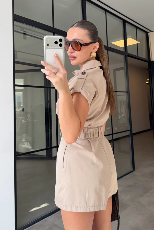 Mandy Draped Belt Jumpsuit
