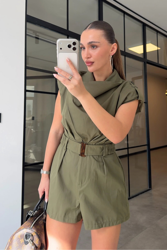 Mandy Draped Belt Jumpsuit