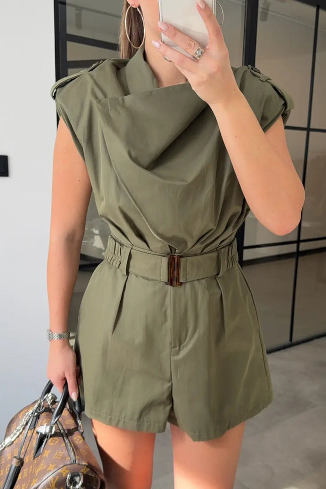 Mandy Draped Belt Jumpsuit