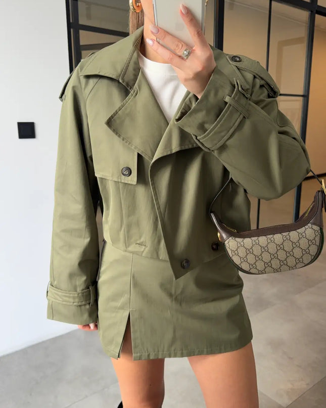 Luciana Belted Short Skirt Set (QUZU BRAND)