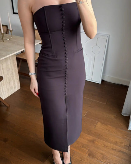 Laura Strapless Midi Dress