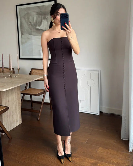 Laura Strapless Midi Dress