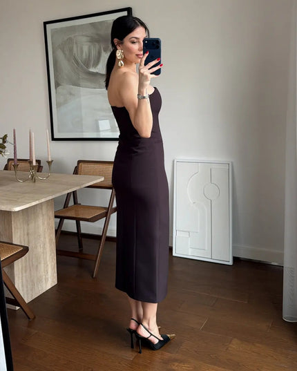 Laura Strapless Midi Dress