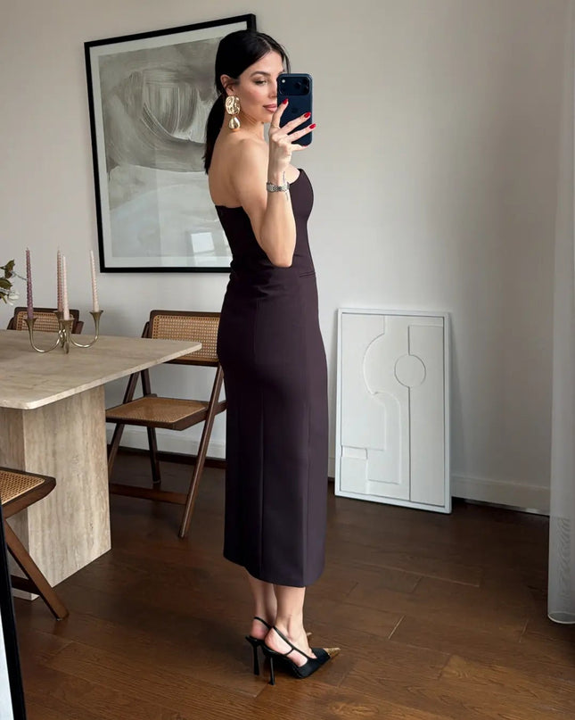 Laura Strapless Midi Dress
