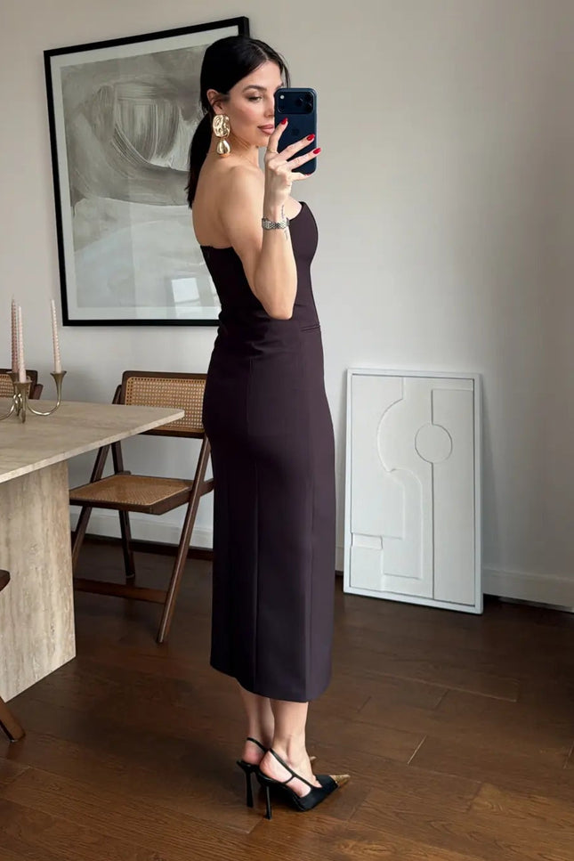 Laura Strapless Midi Dress