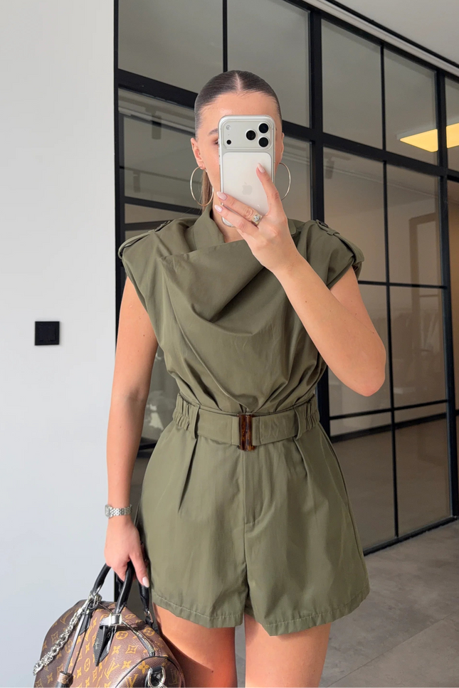Mandy Draped Belt Jumpsuit