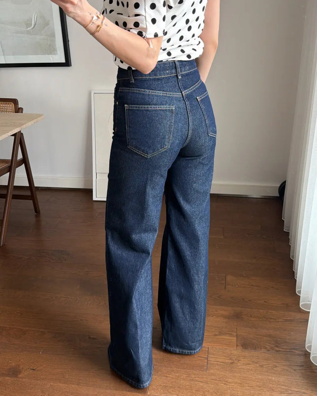 YÜKSEK BEL BOL PAÇA DENİM JEAN